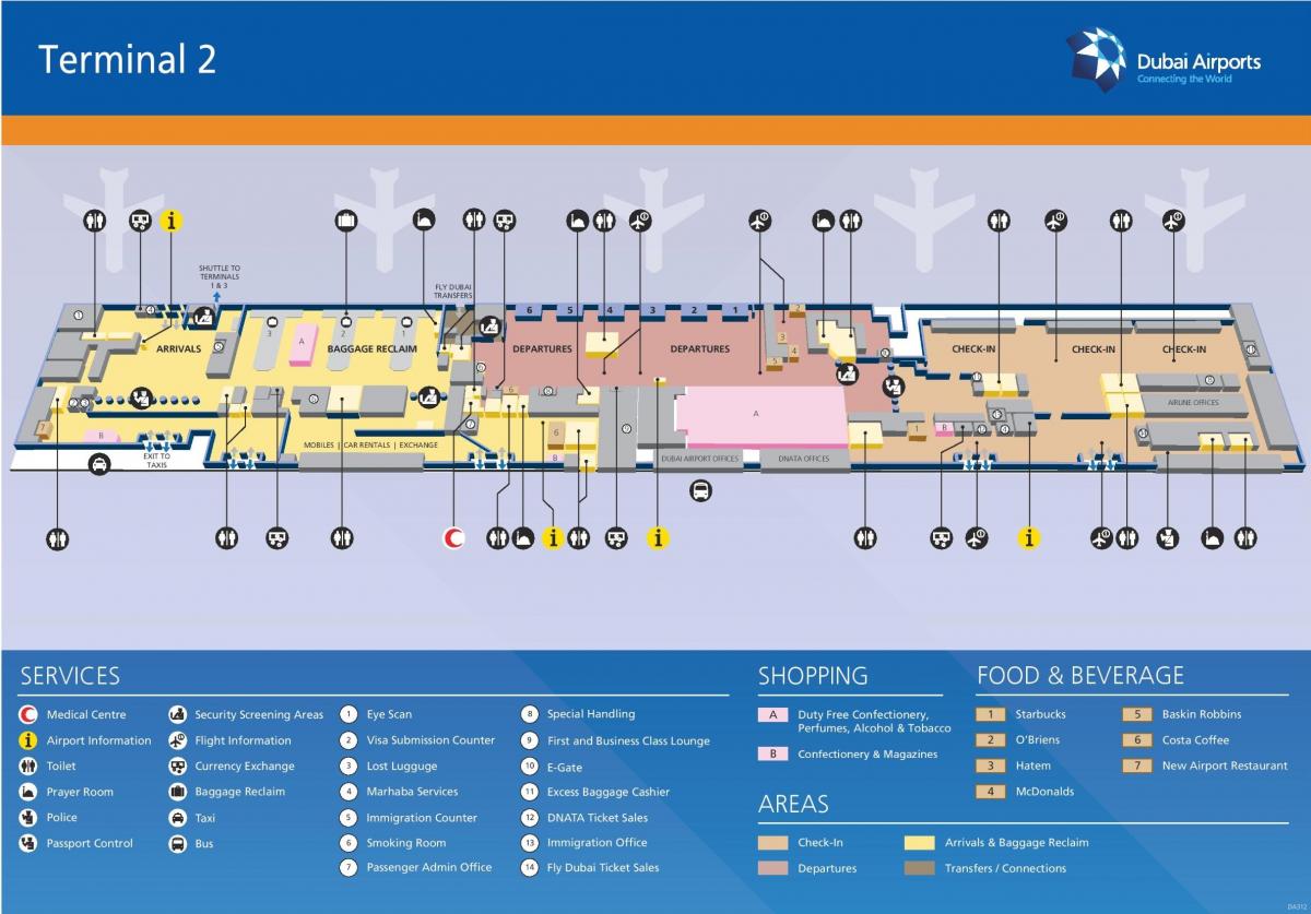 Dubai terminal 2 mapa