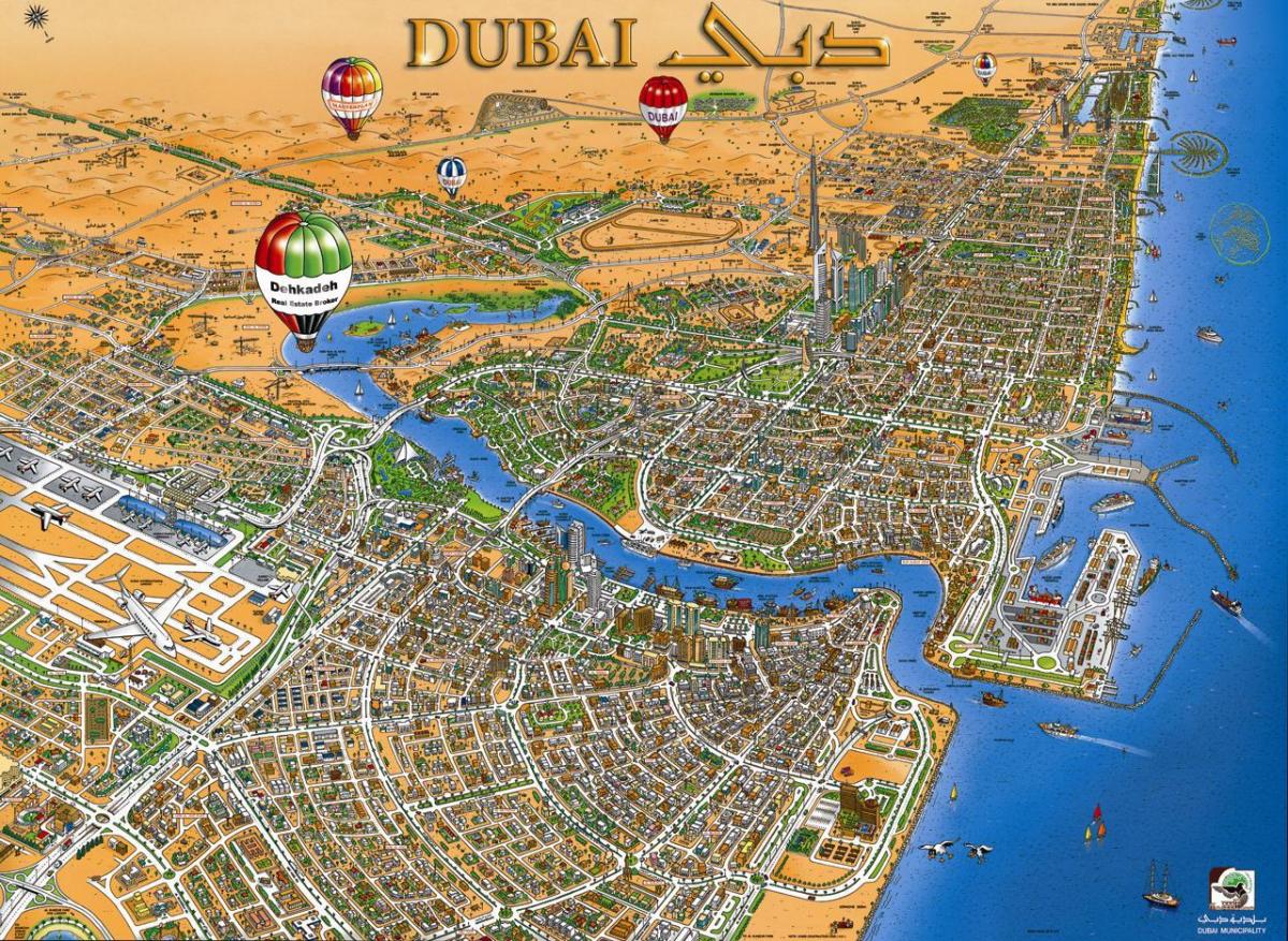 mapa de Dubai creek