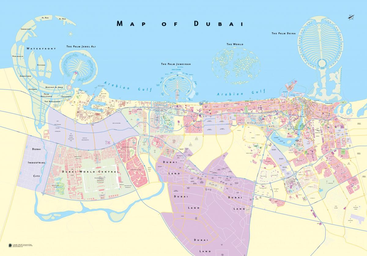 mapa de Dubai deserto