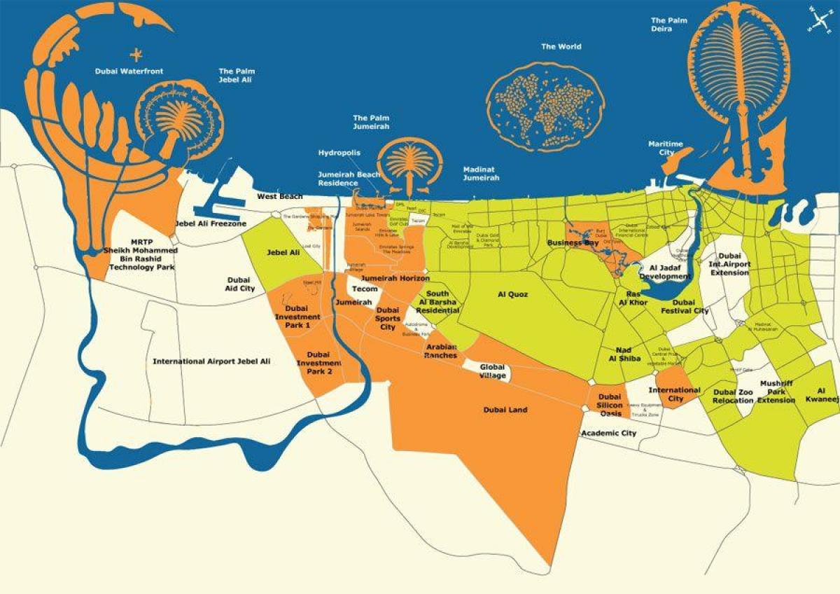 Dubai mapa illas