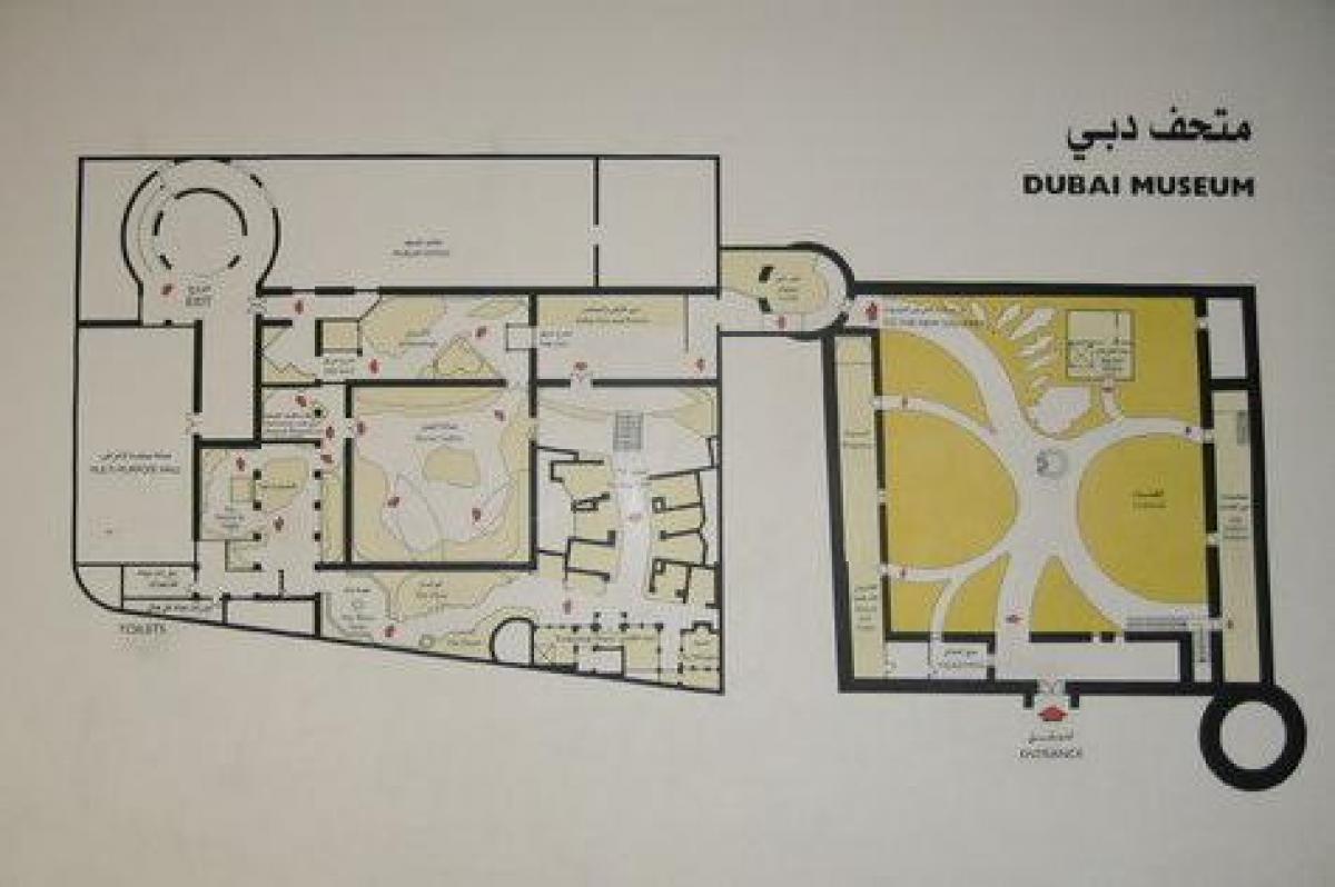 Dubai museo mapa de localización