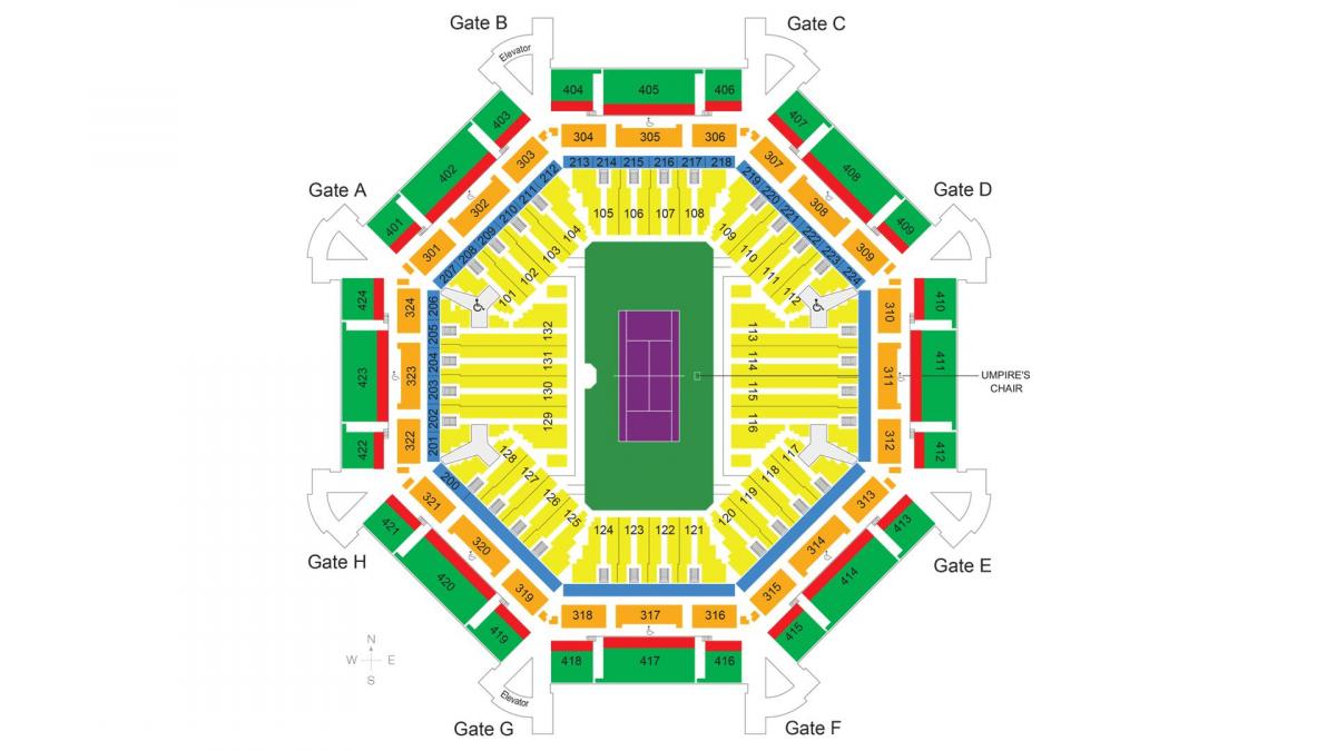 mapa de Dubai tenis estadio