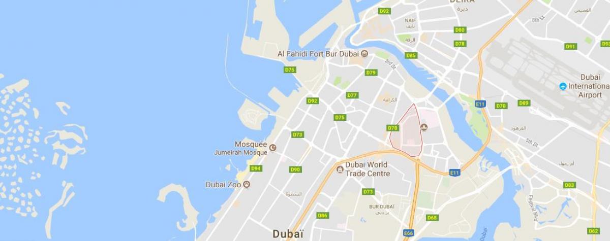 mapa de Oud Metha Dubai