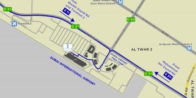 Mapa do aeroporto de Dubai zona libre
