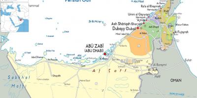 Mapa de Dubai, Emiratos árabes unidos