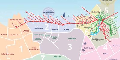 Mapa de Dubai barrios