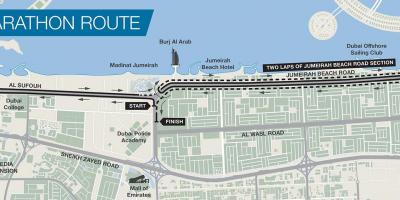 Mapa de Dubai maratón
