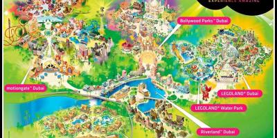 Dubai parques e resorts mapa de localización