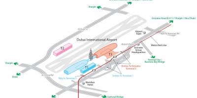 Dxb aeroporto mapa