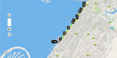 Jumeirah beach execución pista mapa