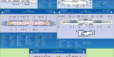Terminal 3 aeroporto de Dubai mapa