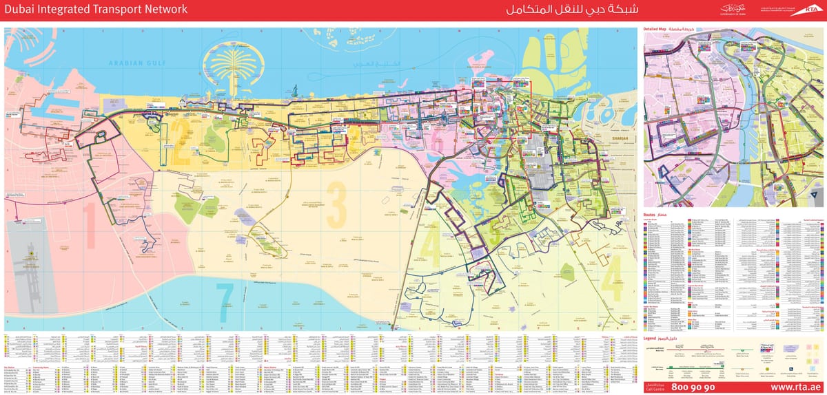 Dubai ruta de autobús mapa