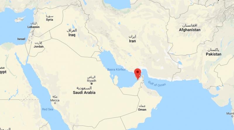 concello de Dubai no mapa do mundo