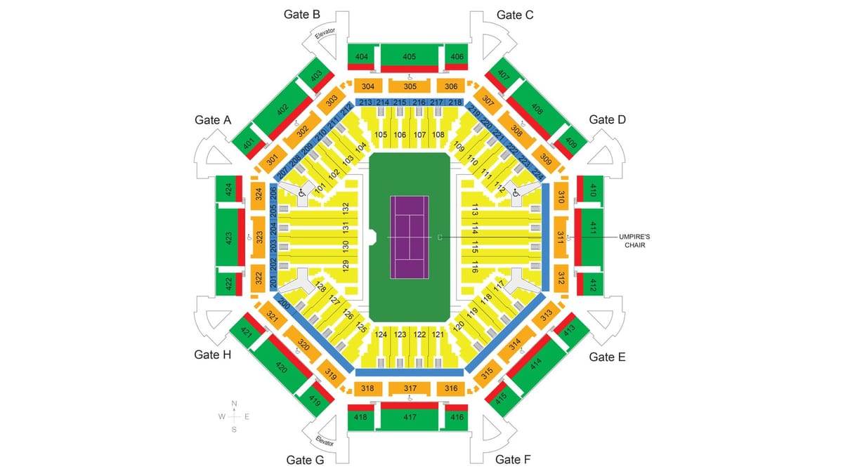 mapa de Dubai tenis estadio