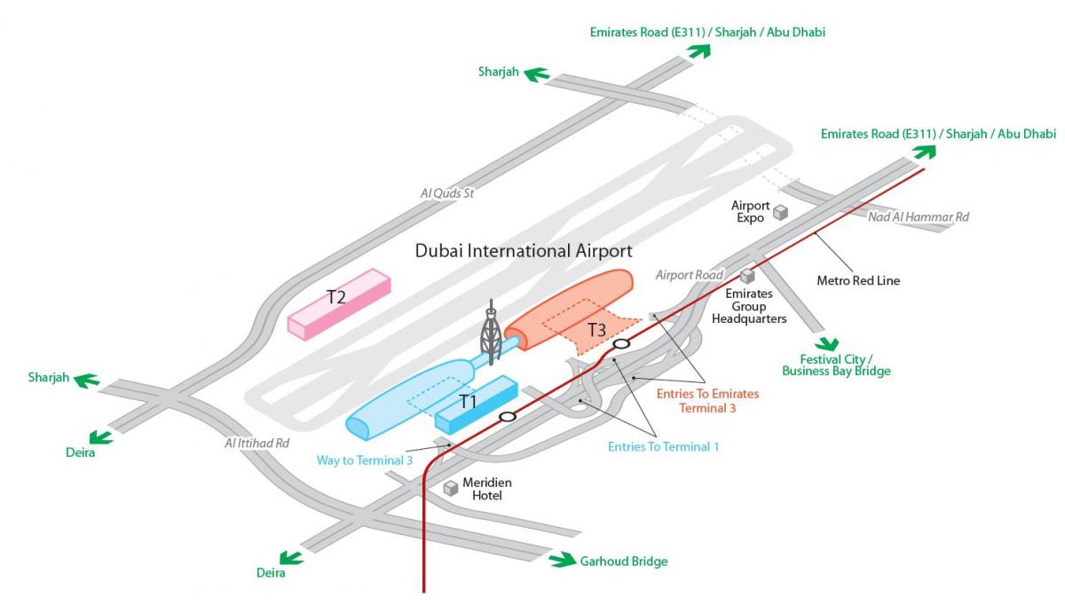 dxb aeroporto mapa
