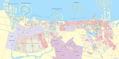 Mapa de Dubai fóra de liña