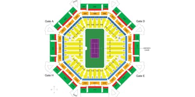 Mapa de Dubai tenis estadio