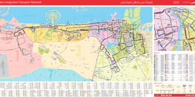 Dubai transporte mapa