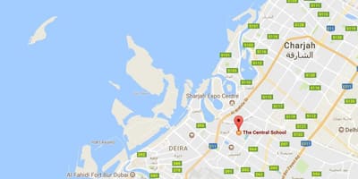 Mapa de escola central Dubai
