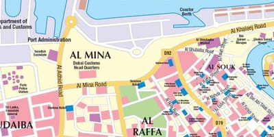 Dubai porto mapa